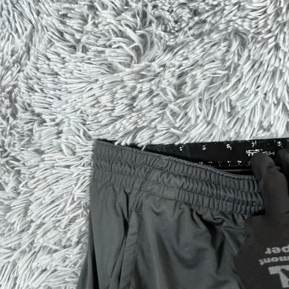 Jordan Shorts Mens Large Gray Black Alpha Knit Basketball Athletic Gym Stretch